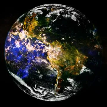 Planet Earth in deep space. Elements of this image furnished by NASA Stock Photos