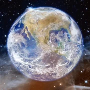 Planet Earth in deep space. Elements of this image furnished by NASA Foto stock
