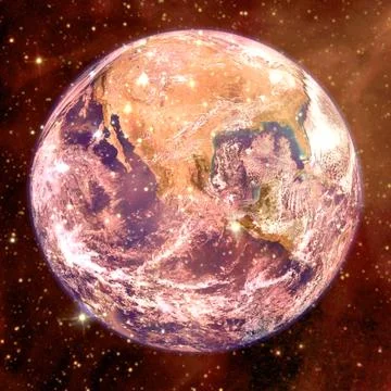 Planet Earth in deep space. Elements of this image furnished by NASA 写真素材