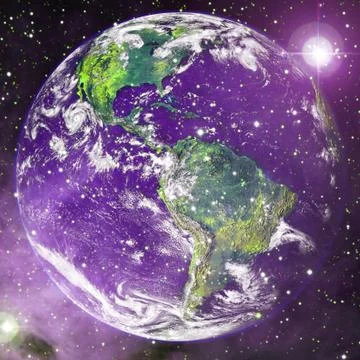 Planet Earth in deep space. Elements of this image furnished by NASA 写真素材
