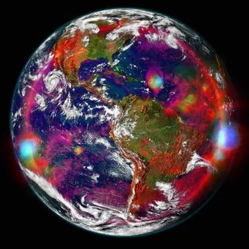 Planet Earth in deep space. Elements of this image furnished by NASA Foto stock