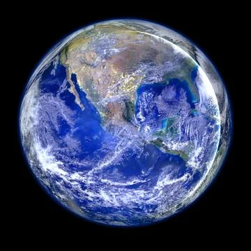 Planet Earth in deep space. Elements of this image furnished by NASA 库存照片