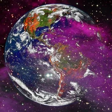 Planet Earth in deep space. Elements of this image furnished by NASA Stock Photos