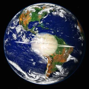 Planet Earth in deep space. Elements of this image furnished by NASA 写真素材