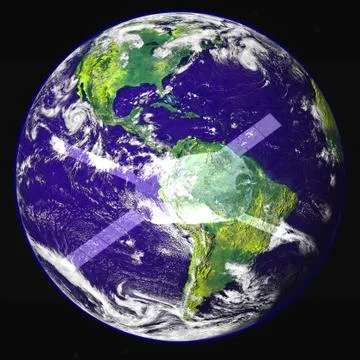 Planet Earth in deep space. Elements of this image furnished by NASA Foto stock