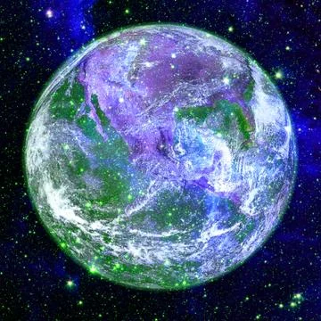 Planet Earth in deep space. Elements of this image furnished by NASA Stock Photos