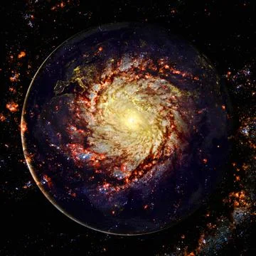 Planet Earth in deep space. Elements of this image furnished by NASA 写真素材