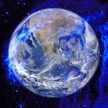 Planet Earth in deep space. Elements of this image furnished by NASA Stock Photos