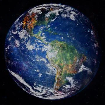 Planet Earth in deep space. Elements of this image furnished by NASA Фото
