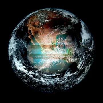 Planet Earth in deep space. Elements of this image furnished by NASA 스톡 사진