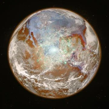 Planet Earth in deep space. Elements of this image furnished by NASA Foto stock