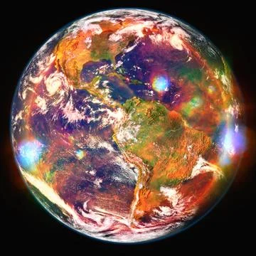 Planet Earth in deep space. Elements of this image furnished by NASA Foto stock