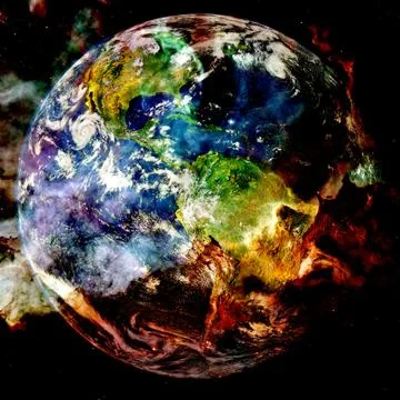 Planet Earth in deep space. Elements of this image furnished by NASA Stock Photos