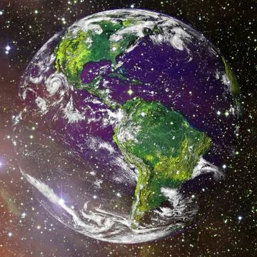 Planet Earth in deep space. Elements of this image furnished by NASA Foto stock