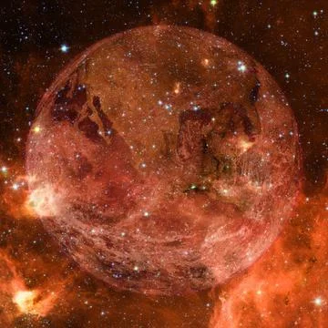 Planet Earth in deep space. Elements of this image furnished by NASA 库存照片