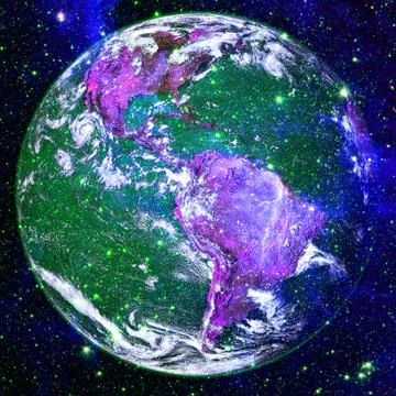 Planet Earth in deep space. Elements of this image furnished by NASA Foto stock