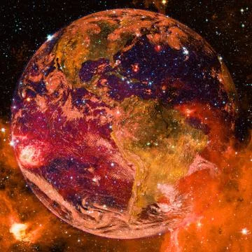 Planet Earth in deep space. Elements of this image furnished by NASA Foto stock