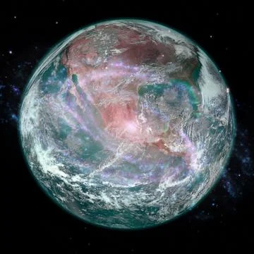 Planet Earth in deep space. Elements of this image furnished by NASA Stock Photos