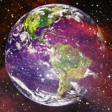 Planet Earth in deep space. Elements of this image furnished by NASA 스톡 사진