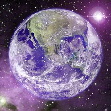 Planet Earth in deep space. Elements of this image furnished by NASA Stock Photos