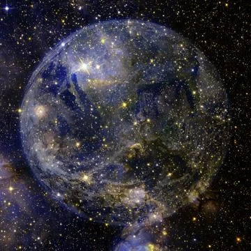 Planet Earth in deep space. Elements of this image furnished by NASA Foto stock