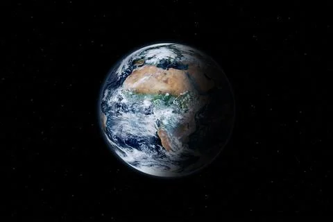 Planet Earth. Eastern hemisphere. Stock Photos