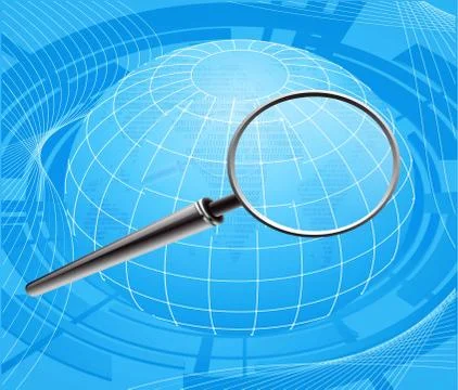 Planet earth in enlarged view Stock Illustration