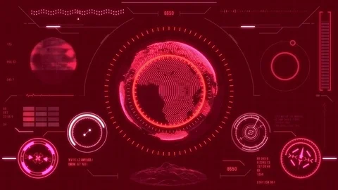Planet earth. Futuristic user interface. Stock Footage 84987794