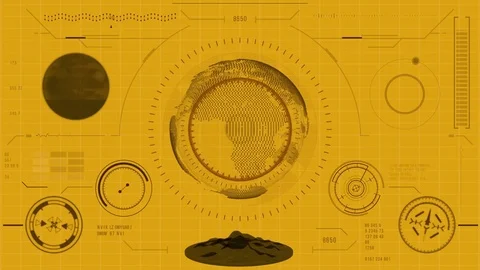 Planet earth. Futuristic user interface. Stock Footage 84988165