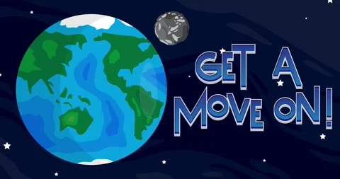 Planet Earth with Get a move on! Text video Vídeos de archivo 281384239