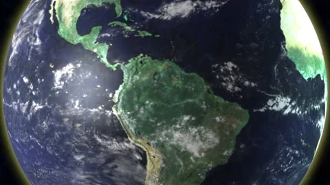 Planet Earth Globe and USA Flag, 3D 4K Video Stock Footage 239551012