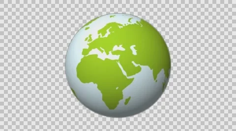 Planet earth globe ecology element 4k animation png+ alpha Stockbeeldmateriaal 61041275