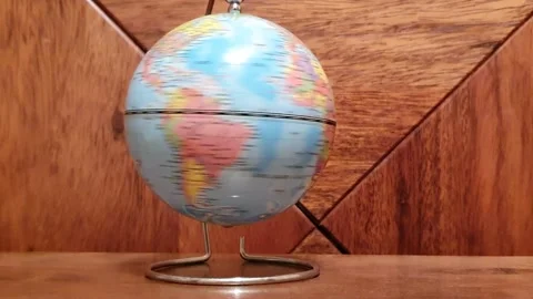 Planet earth globe map spinning. Stock Footage 302372037