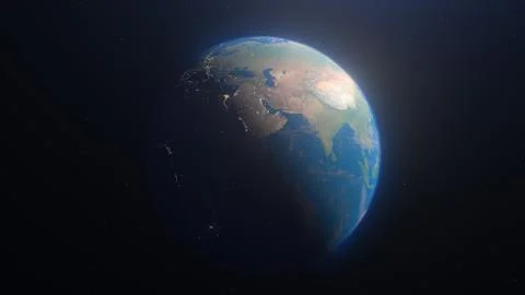 Planet earth globe at night. Highly detailed. Elements of this image furnished b Stock Illustration