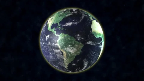 Planet. Earth. Globe. Spinning Planet Earth Globe rotates in the Cosmos Stock Footage 239485654