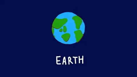 Planet Earth globe spinning round. Hand drawn illustrated animation. Vidéo 146259609