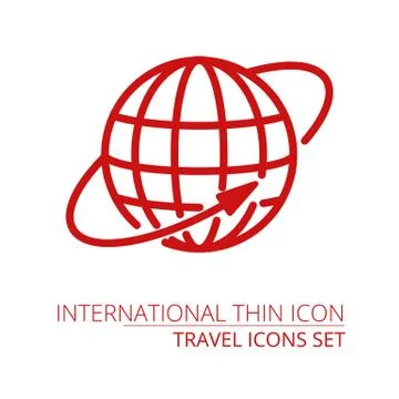 Planet Earth globe - Vector icon isolated on white Stock Illustration