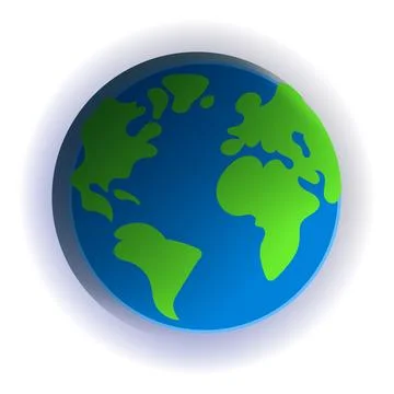 Planet Earth globe vector illustration for ecology and global science education. Stock Illustration
