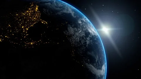 Planet Earth Globe View from Space Universe Stock Footage 109180431