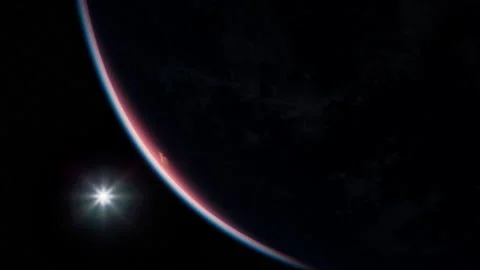 Planet earth globe view from space showing realistic earth surface Stock Footage 236848326