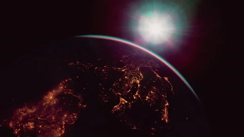 Planet earth globe view from space showing realistic earth surface Видео 237893702