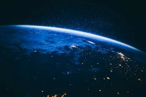 Planet earth globe view from space showing realistic earth surface and world map 스톡 사진