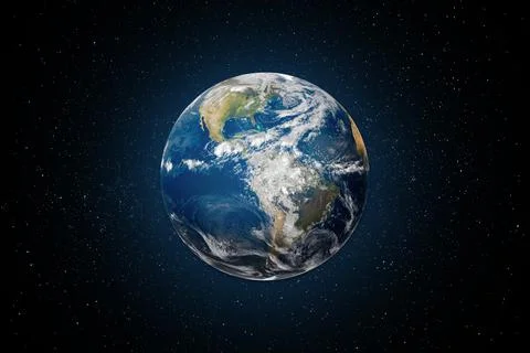 Planet Earth globe view from space. Stock Photos