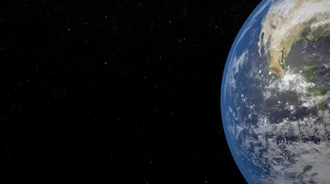 Planet earth globe view from space showing realistic earth surface and world map Stock Photos