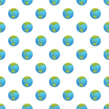 Planet earth globes seamless repeating pattern background イラスト素材