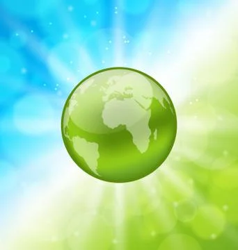 Planet earth on glowing abstract background Stock Illustration