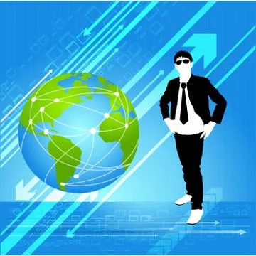 Planet earth in graphical form Stock Illustration