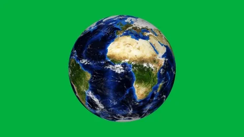 Planet Earth green screen. 3D Animation. 3D realistic Earth rotates slowly Stock Footage 119176906
