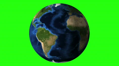 Planet earth green screen - HD  Stock Footage 501086