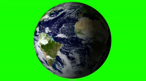 Planet earth green screen V2 - HD | Stock Video | Pond5